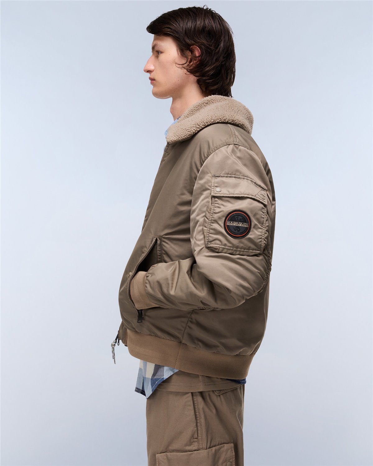 Nemes Micro Curly Bomber Jacket