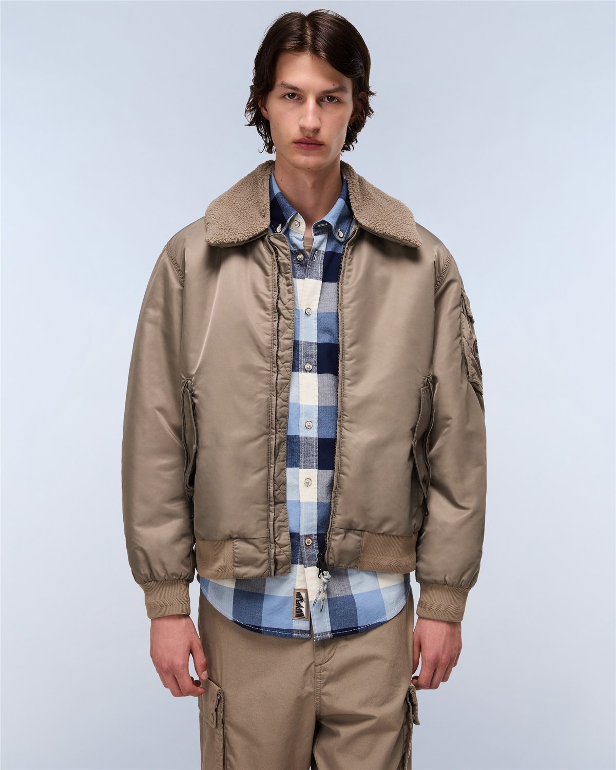 Nemes Micro Curly Bomber Jacket