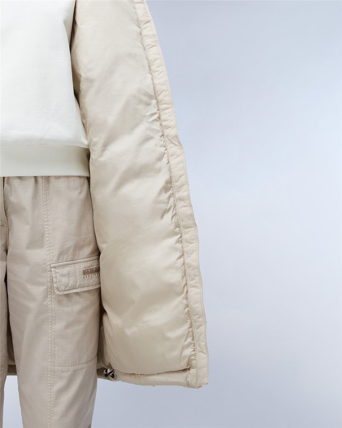 Box Logo Hooded Long Jacket