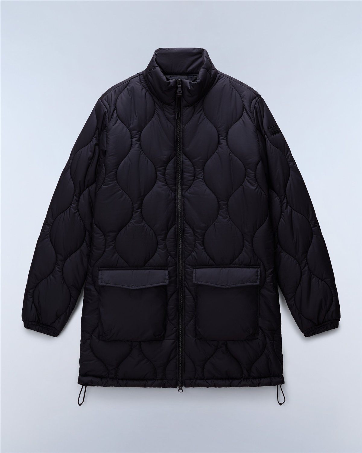 Sort Long Puffer Jacket