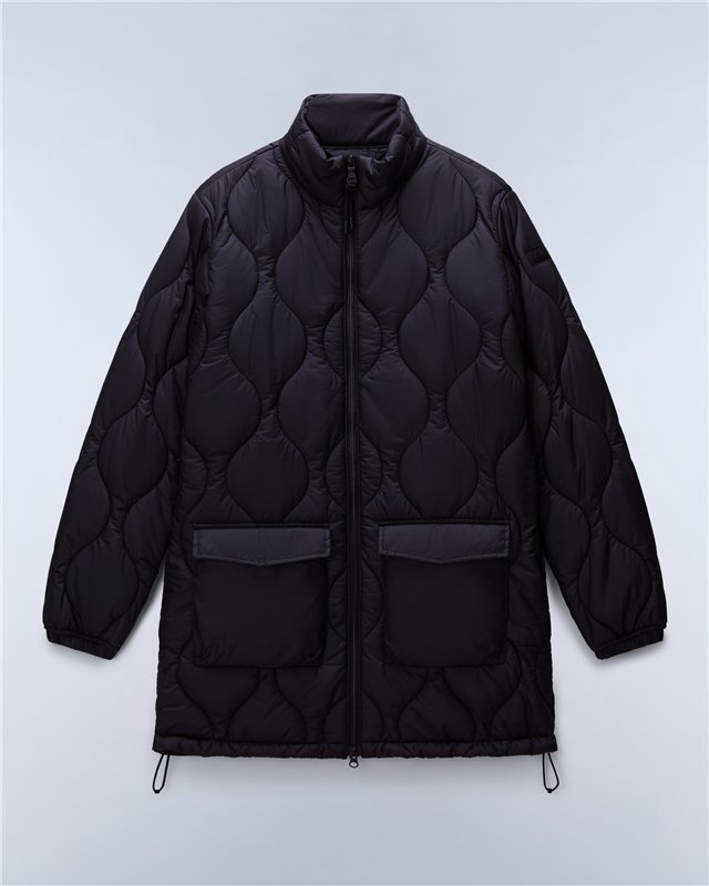 Sort Long Puffer Jacket