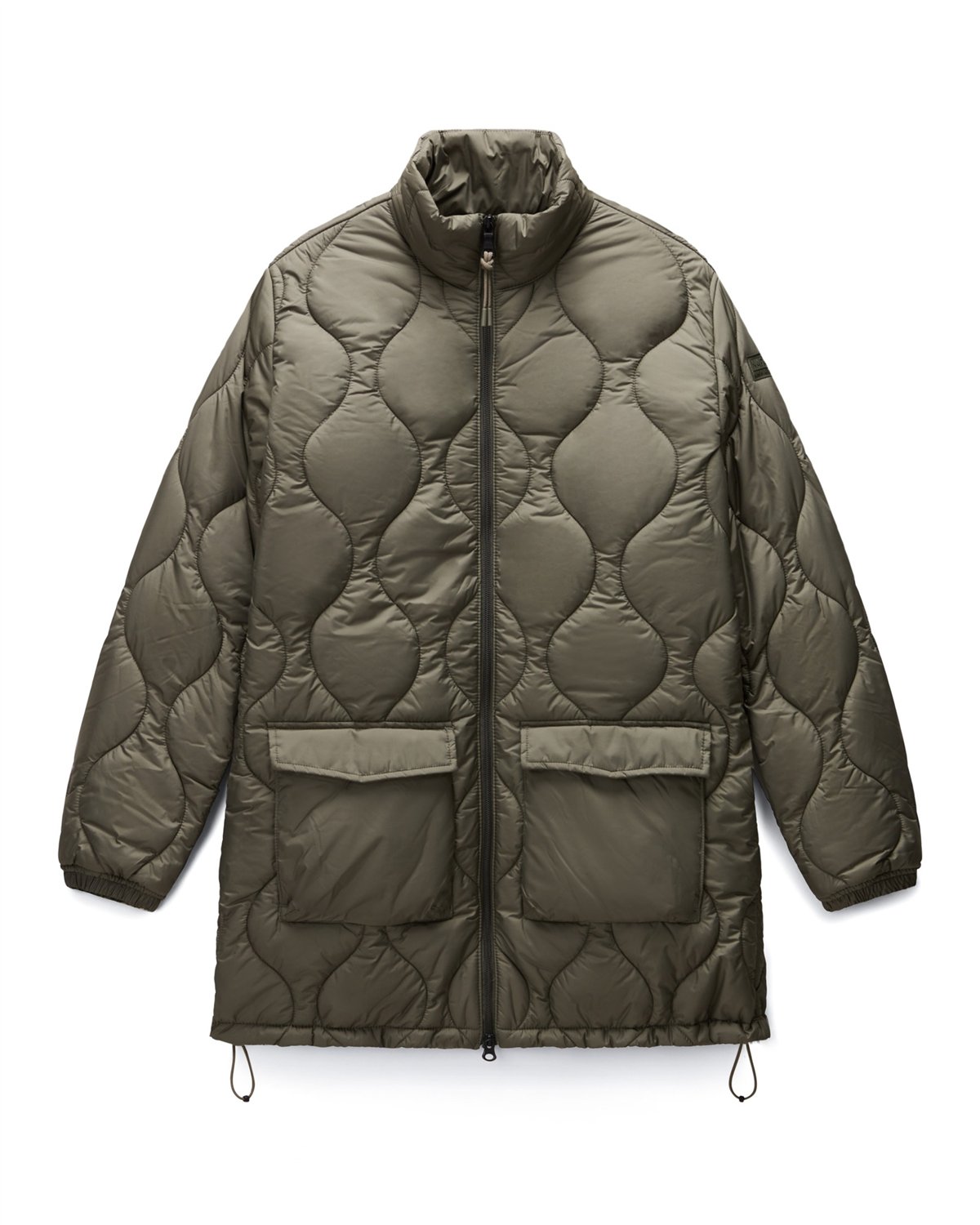 Sort Long Puffer Jacket