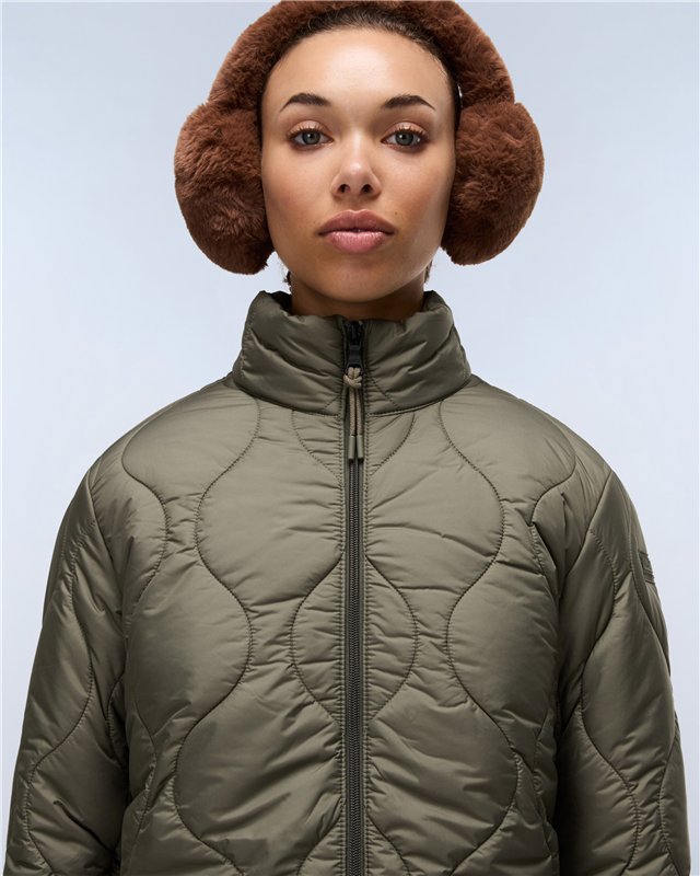 Sort Long Puffer Jacket