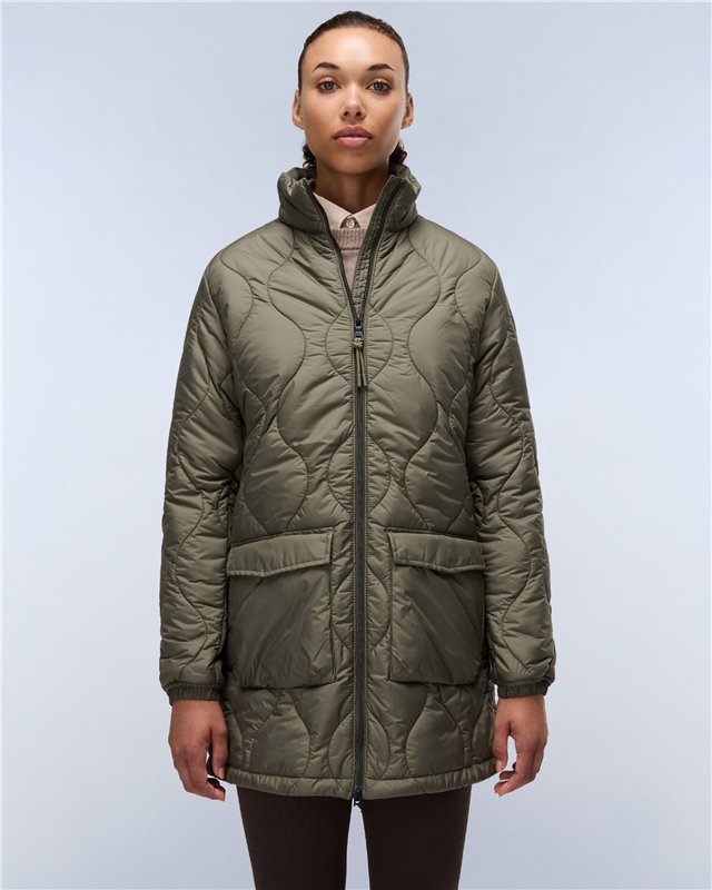 Sort Long Puffer Jacket
