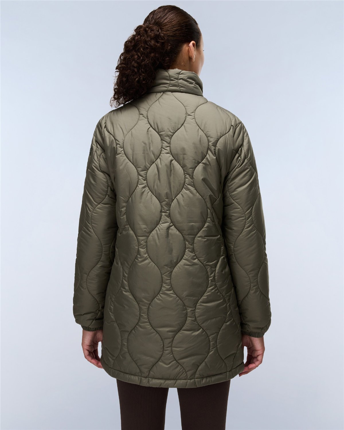 Sort Long Puffer Jacket