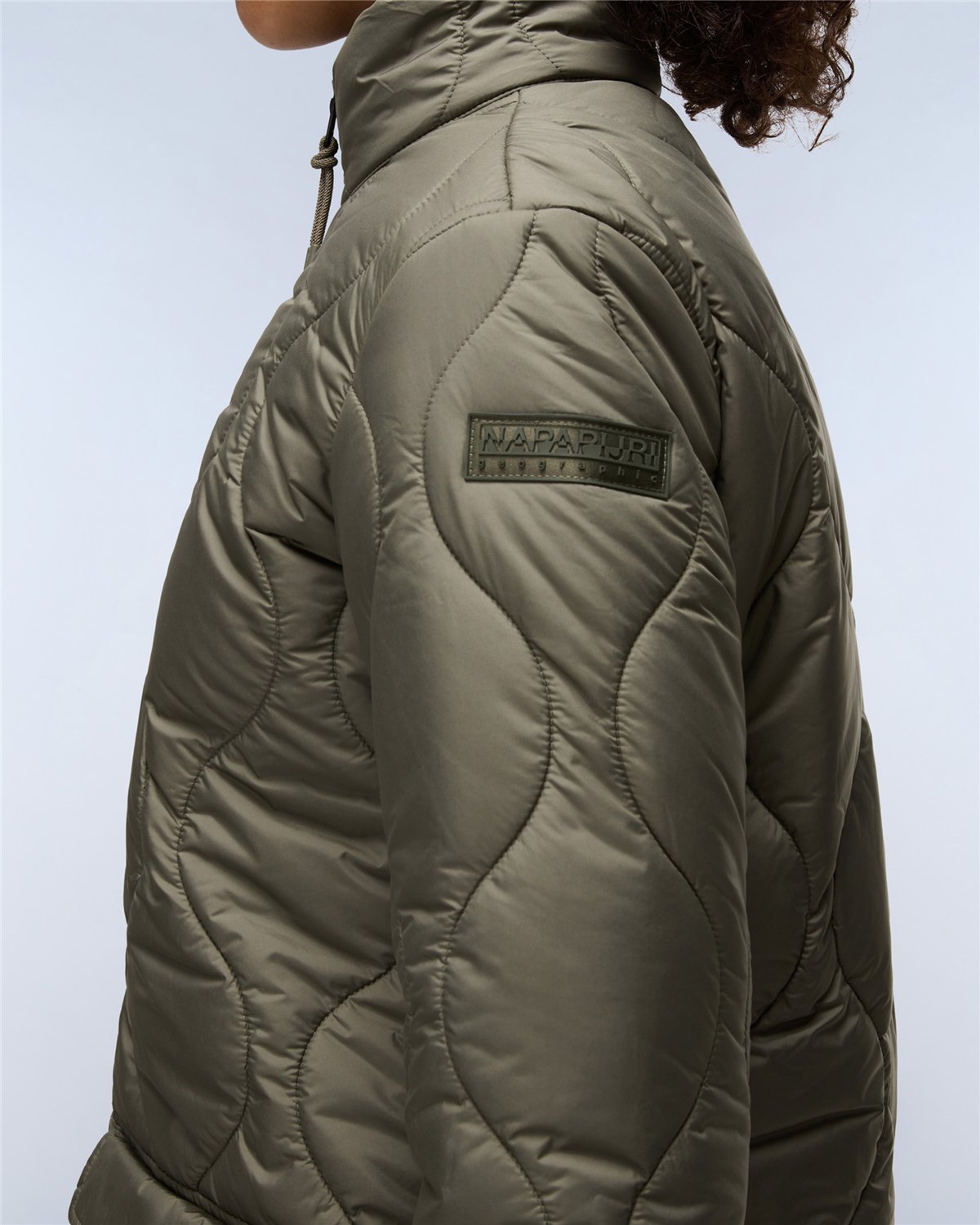 Sort Long Puffer Jacket