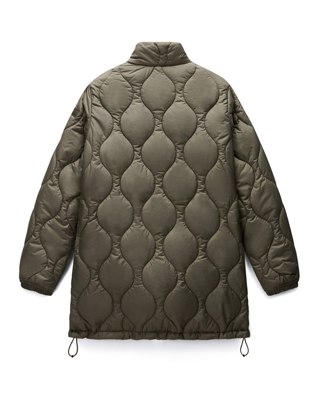 Sort Long Puffer Jacket